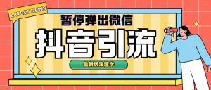 最新抖音暂停弹出微信弹出名片引流玩法(揭秘)--皓收集 | 网创宝典