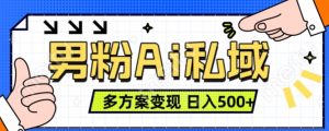 男粉项目，Ai图片转视频，多种方式变现，日入500+--皓收集 | 网创宝典