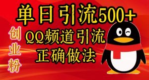 单日引流500+创业粉，QQ频道引流正确做法--皓收集 | 网创宝典