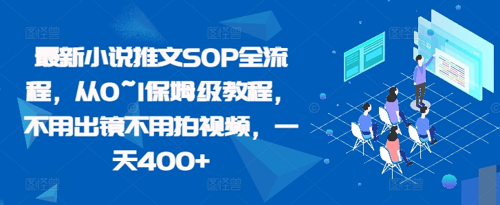 最新小说推文SOP全流程，从0~1保姆级教程，不用出镜不用拍视频，一天400+-皓收集 | 网创宝典