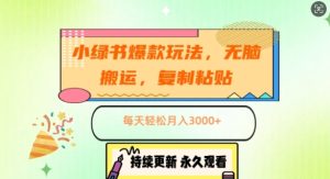 小绿书爆款玩法，无脑搬运，复制粘贴，每天轻松月入3000+--皓收集 | 网创宝典