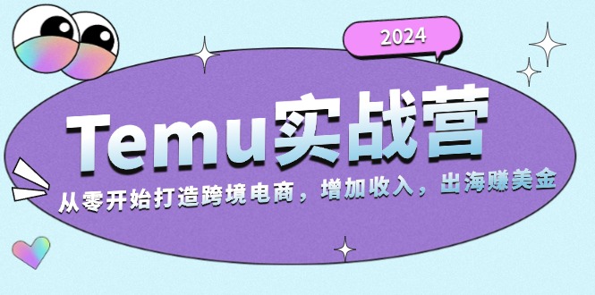 2024Temu实战营：从零开始打造跨境电商，增加收入，出海赚美金-皓收集 | 网创宝典