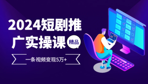 2024最火爆的项目短剧推广实操课 一条视频变现5万+ --皓收集 | 网创宝典