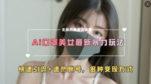 AI美女新玩法，超大流量+快速引流+速热账号--皓收集 | 网创宝典