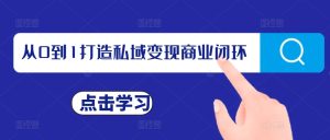 从0到1打造私域变现商业闭环，私域变现操盘手，私域IP打造--皓收集 | 网创宝典