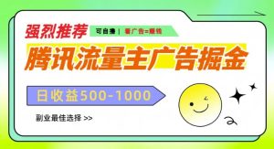 腾讯流量主广告掘金，不一样的自撸玩法，日入多张，无设备要求--皓收集 | 网创宝典