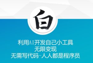 利用AI开发自己小工具 无限变现 无需写代码 人人都是程序员--皓收集 | 网创宝典