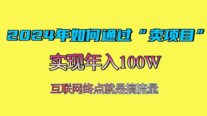 2024年如何通过“卖项目”赚取100W：最值得尝试的盈利模式-皓收集 | 网创宝典