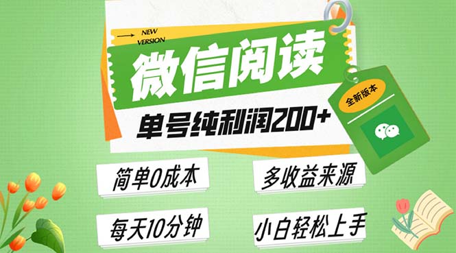 最新微信阅读6.0，每日5分钟，单号利润200+，可批量放大操作，简单0成本-皓收集 | 网创宝典