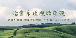 治愈系短视频变现：奇域AI插画+剪映动态视频，小红书月入2w+秘诀--皓收集 | 网创宝典