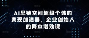 AI思链空间超级个体的变现加速器，企业创始人的降本增效课--皓收集 | 网创宝典