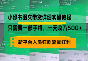 小绿书图文带货详细实操教程，只需要一部手机，一天收入500+，轻松变现--皓收集 | 网创宝典