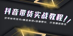 抖音带货实战教程：起号转号技巧+爆品选择+流量提升，打造爆款商品--皓收集 | 网创宝典