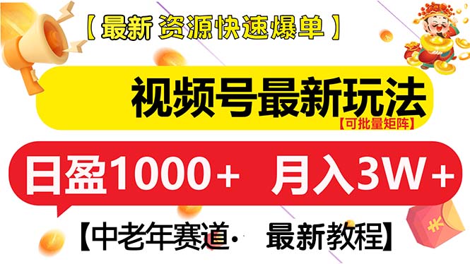 视频号最新玩法 中老年赛道 月入3W+-皓收集 | 网创宝典