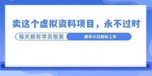 卖这个虚拟资料，真的永不过时，坚持做下去，一定有结果--皓收集 | 网创宝典