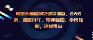 淘宝天猫盈利突破特训营，6天6夜，课程PPT，导师脑图，学员脑图，课程录音--皓收集 | 网创宝典
