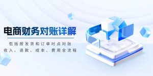 电商财务对账详解，包括按发货和订单时点对账，收入、退款、成本、费用--皓收集 | 网创宝典