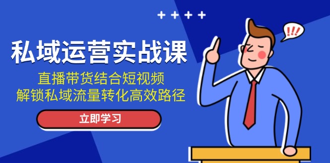 私域运营实战课：直播带货结合短视频，解锁私域流量转化高效路径-皓收集 | 网创宝典