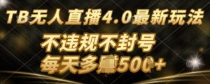 TB无人直最新玩法，不违法不封号--皓收集 | 网创宝典