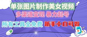 单张图片作美女视频 ，多渠道变现 暴力起号，所有工具全免费 ，新手小… --皓收集 | 网创宝典
