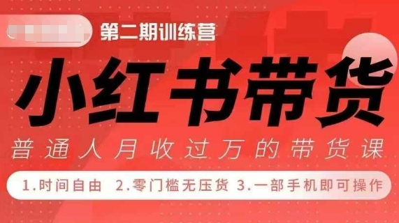 小Red书带货42天训练营 2.0版，宝妈+自由职+上班族+大学生，提高副业收入的大红利项目-皓收集 | 网创宝典