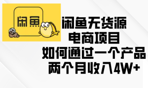 闲鱼无货源电商项目，如何通过一个产品两个月收入4W+--皓收集 | 网创宝典