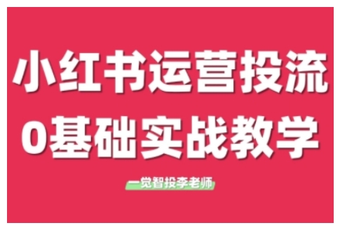 小红书运营投流，小红书广告投放从0到1的实战课，学完即可开始投放-皓收集 | 网创宝典