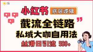 首次揭秘：彻底打通小红书截流思路，全行业全链路打法，当天引爆你的通讯录 私域大咖自用法--皓收集 | 网创宝典