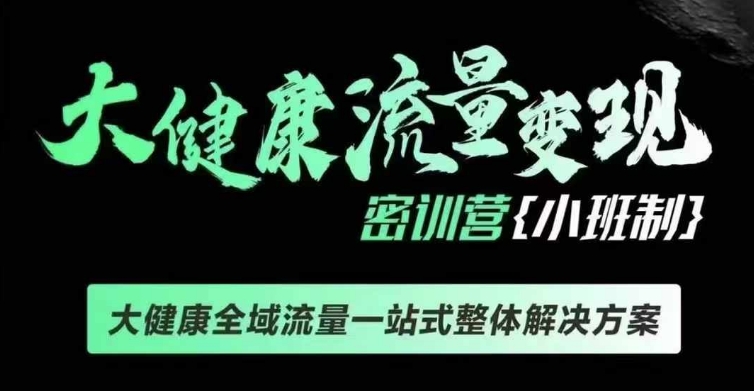 千万级大健康变现课线下课，大健康全域流量一站式整体解决方案-皓收集 | 网创宝典