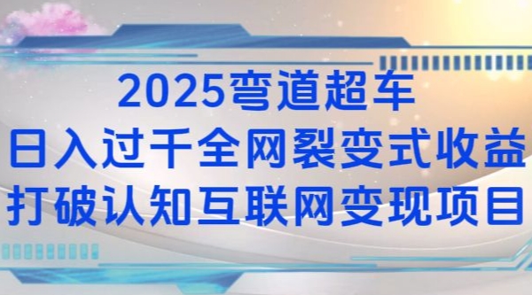 2025弯道超车日入过K全网裂变式收益打破认知互联网变现项目【揭秘】-皓收集 | 网创宝典