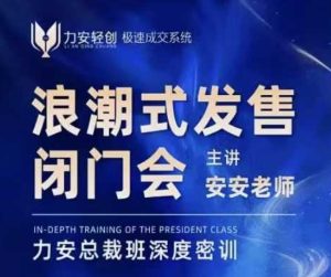 力安深圳闭门会：浪潮式发售，手把手教你做批量搞定成交--皓收集 | 网创宝典
