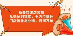 新 餐饮爆店营销，从选址到锁客，全方位提升门店流量与业绩，月销万单--皓收集 | 网创宝典