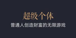 超级个体：2024-2025翻盘指南，普通人创造财富的无限游戏--皓收集 | 网创宝典