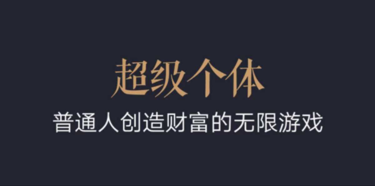 超级个体：2024-2025翻盘指南，普通人创造财富的无限游戏-皓收集 | 网创宝典