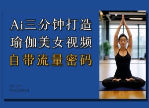 Ai3分钟打造瑜伽美女视频，自带流量密码--皓收集 | 网创宝典
