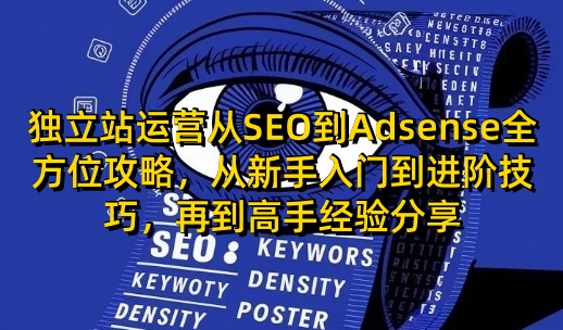 独立站运营从SEO到Adsense全方位攻略，从新手入门到进阶技巧，再到高手经验分享-皓收集 | 网创宝典