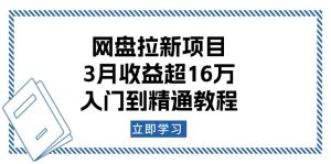 网盘拉新项目：3月收益超16万，入门到精通教程--皓收集 | 网创宝典