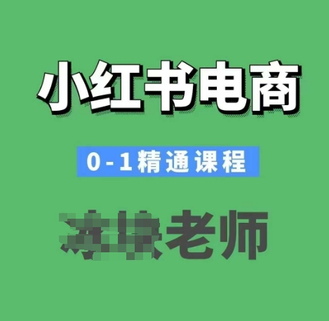 小红书电商0-1精通课程，小红书开店必学课程-皓收集 | 网创宝典