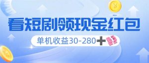 看短剧领收益，单机收益30-280+，可矩阵可多开，实现看剧收益双不误--皓收集 | 网创宝典