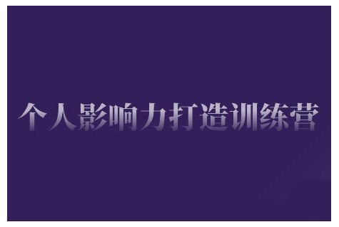 个人影响力打造训练营，掌握公域引流、私域运营、产品定位等核心技能，实现从0到1的个人IP蜕变-皓收集 | 网创宝典