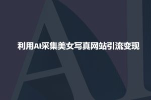 利用AI采集美女写真网站引流变现，引流嘎嘎的--皓收集 | 网创宝典
