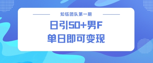 男粉引流新方法不违规，当日即可变现-皓收集 | 网创宝典