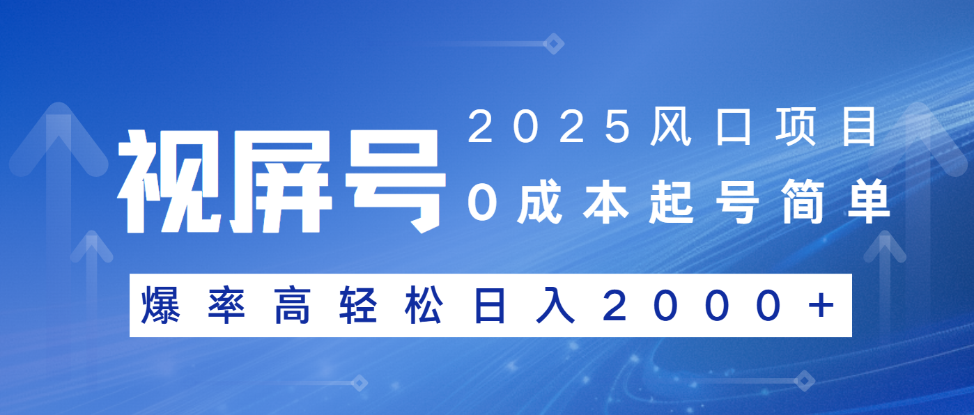 2025风口项目，视频号带货，起号简单，爆率高轻松日入2000+-皓收集 | 网创宝典