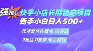 快手代运营项目，新手小白 宝妈轻松上手，日入5张--皓收集 | 网创宝典