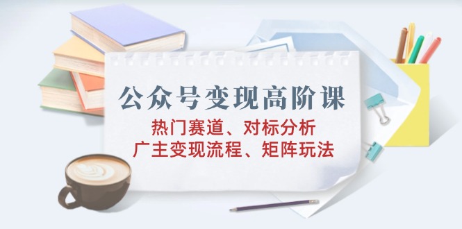 公众号变现高阶课：热门赛道、对标分析、广告主变现流程、矩阵玩法-皓收集 | 网创宝典