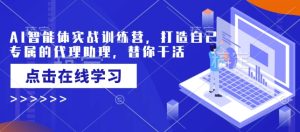 AI智能体实战训练营，打造自己专属的代理助理，替你干活--皓收集 | 网创宝典