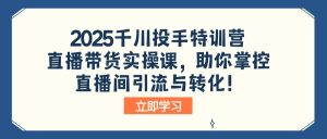 2025千川投手特训营：直播带货实操课，助你掌控直播间引流与转化！-皓收集 | 网创宝典