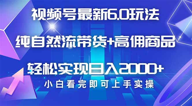 视频号带货最新6.0玩法，作品制作简单，当天起号，复制粘贴，轻松矩阵…-皓收集 | 网创宝典