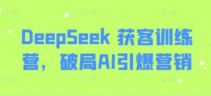 DeepSeek 获客训练营，破局AI引爆营销--皓收集 | 网创宝典