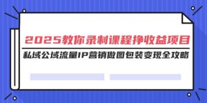 2025教你录制课程挣收益项目，私域公域流量IP营销做图包装变现全攻略--皓收集 | 网创宝典